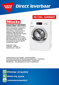 Miele WEF375 1369,- na 100,- cashback via Miele
